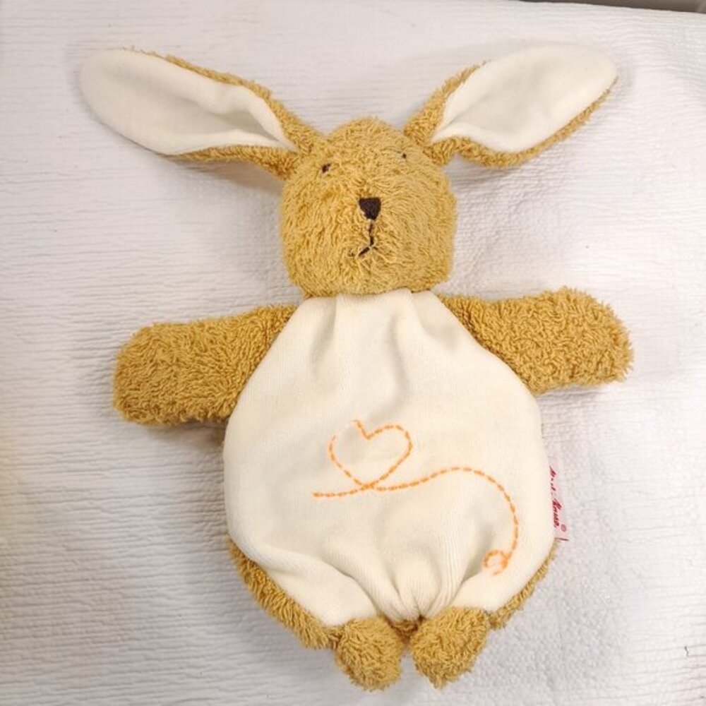 Kathe‎ Kruse Bunny rabbit Plush Warming Pillow Dinkel-Roggen Kissen tan baby toy